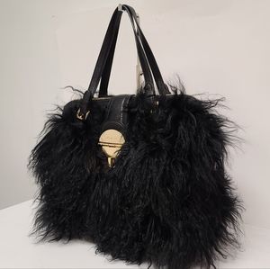Michael Kor Mongolian Fur ( Wool) Margo Satchel